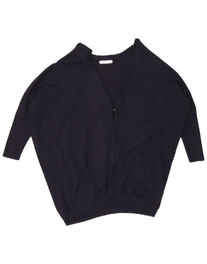 Zara Γυναικείο Batwing Ζακέτα Oversized UK 14 Medium Navy Blue