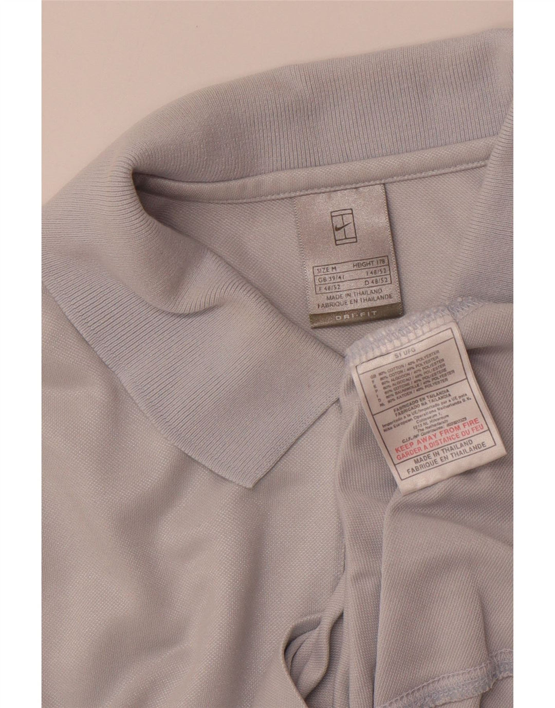 Ανδρικό μπλουζάκι πόλο NIKE UK 39/41 μεσαίο μπλε βαμβακερό