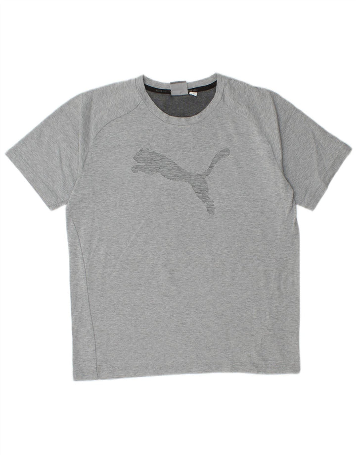 Ανδρικό γραφικό T-Shirt PUMA Top Μεσαίο γκρι βαμβακερό