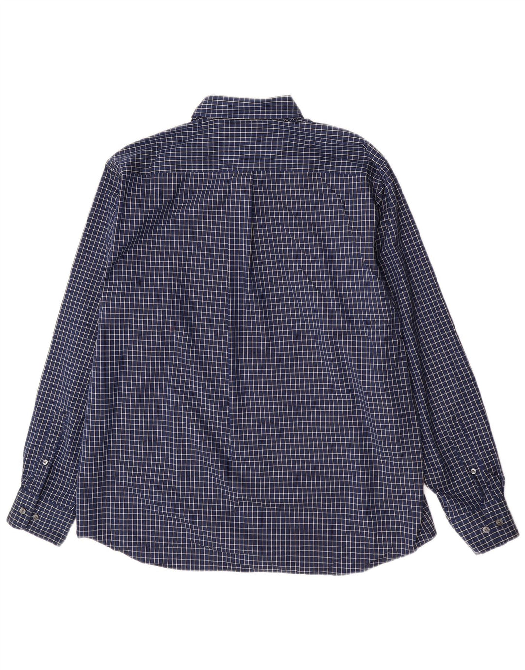 Ανδρικό πουκάμισο Eddie Bauer Large Navy Blue Check Cotton
