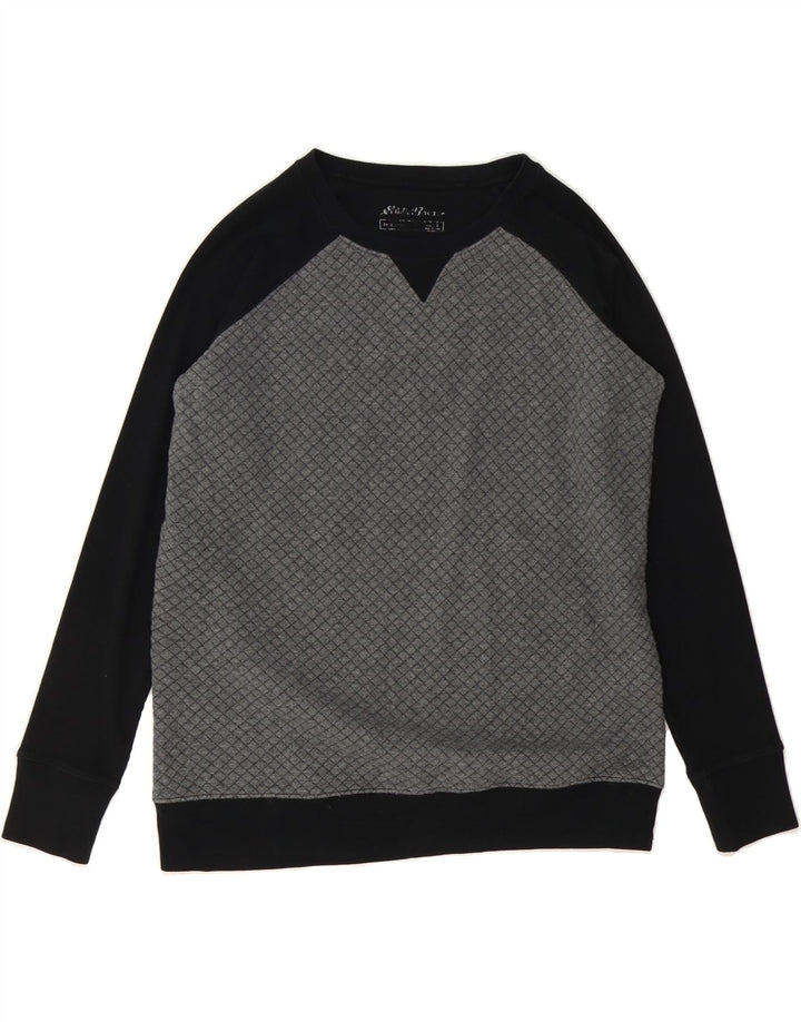 EDDIE BAUER Womens Sweatshirt Jumper UK 16 Large Grey Colourblock Vintage Eddie Bauer and Second-Hand Eddie Bauer from Messina Hembry 