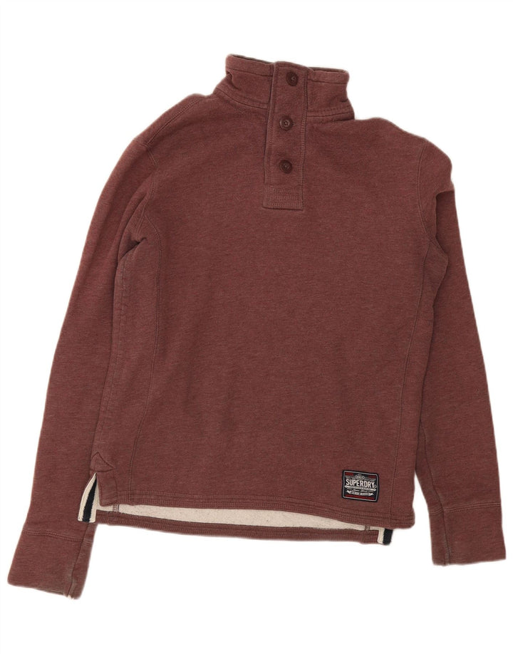 Ανδρικό φούτερ με κουμπιά Superdry Jumper Μικρό Βουργουνδί Βαμβακερό
