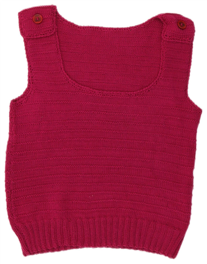 Vintage γυναικείο γιλέκο Tank Top UK 14 Medium Pink