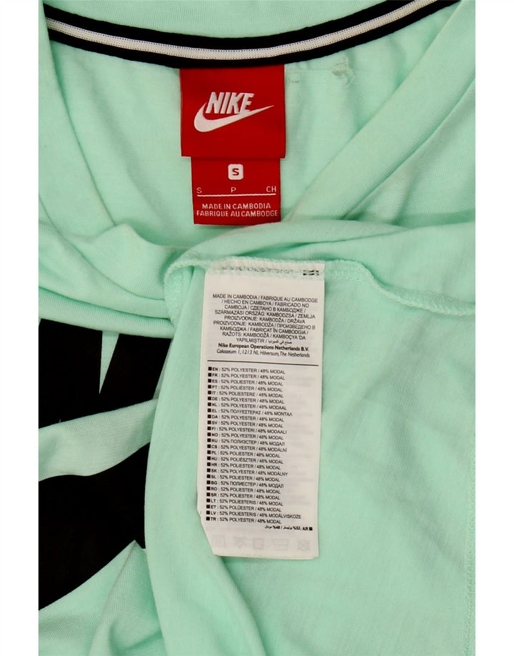 Γυναικείο γραφικό μπλουζάκι Nike τοπ UK 10 Small Green Polyester
