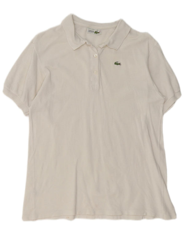 Γυναικείο πουκάμισο Polo Lacoste Μέγεθος 46 XL Λευκό βαμβακερό