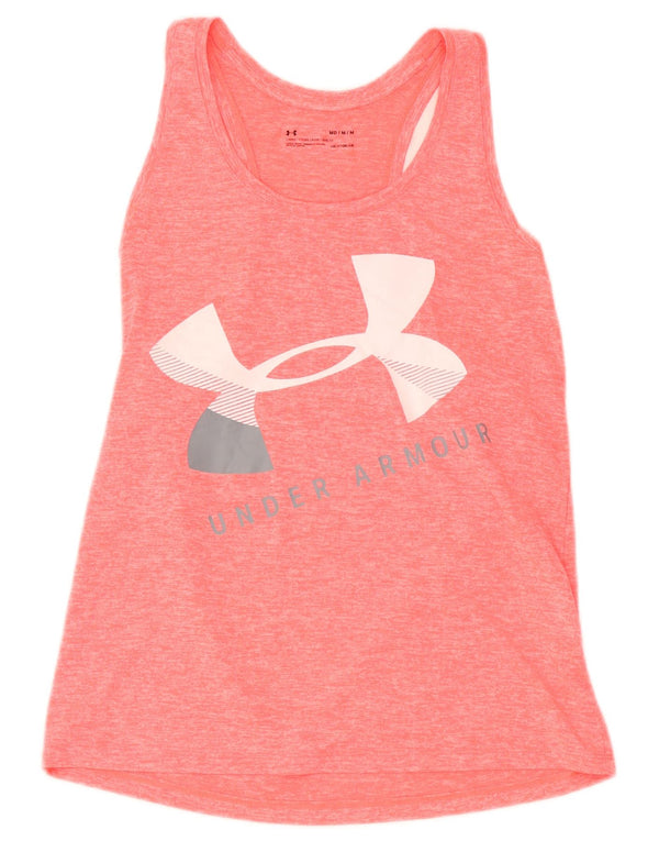 Under Armour Γυναικείο Heat Gear Γραφικό Γιλέκο Κορυφαίο UK 12 Μεσαίο Ροζ Φλέκινγκ