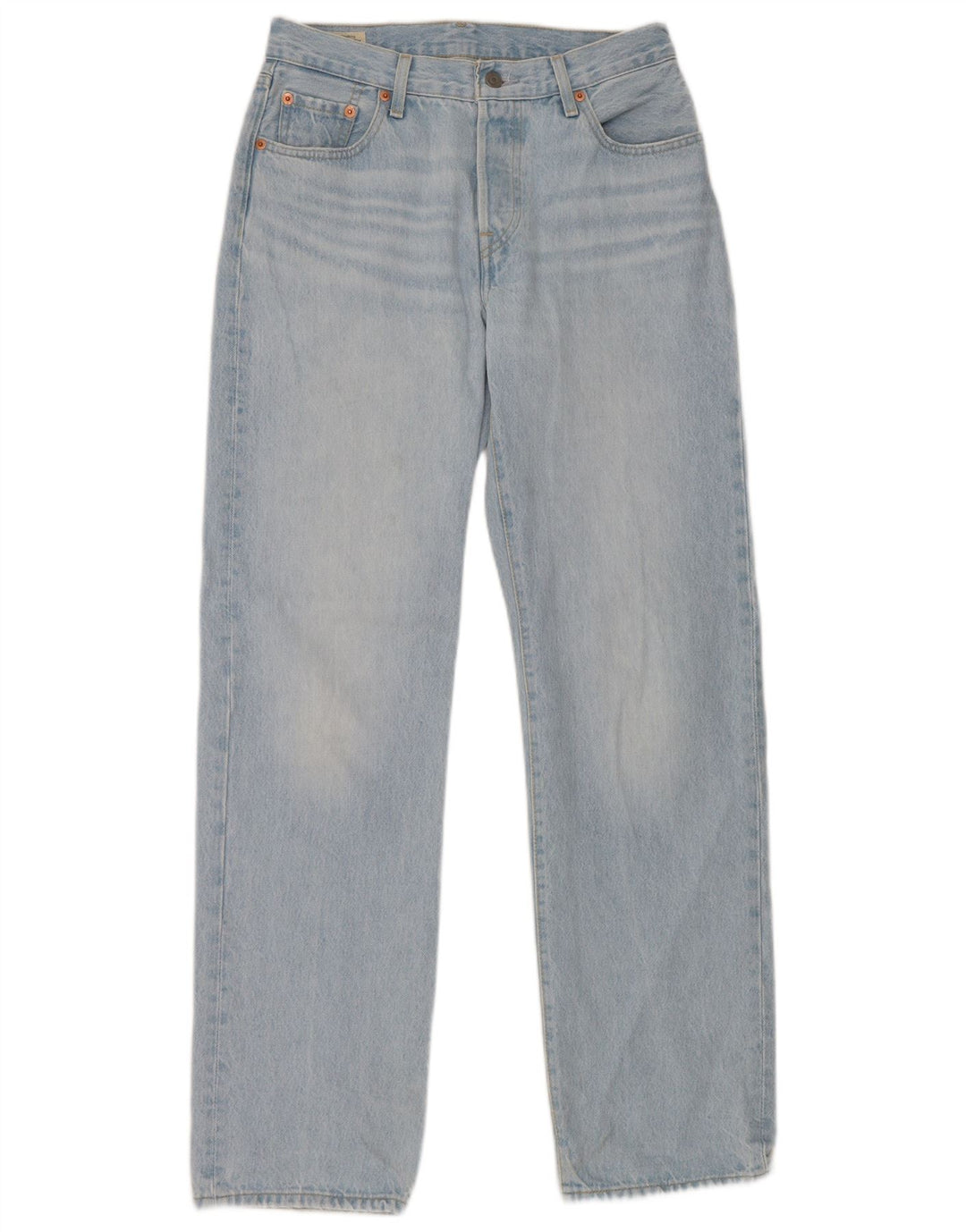 Levi's Womens 501 Straight Jeans W25 L32 Blue Cotton