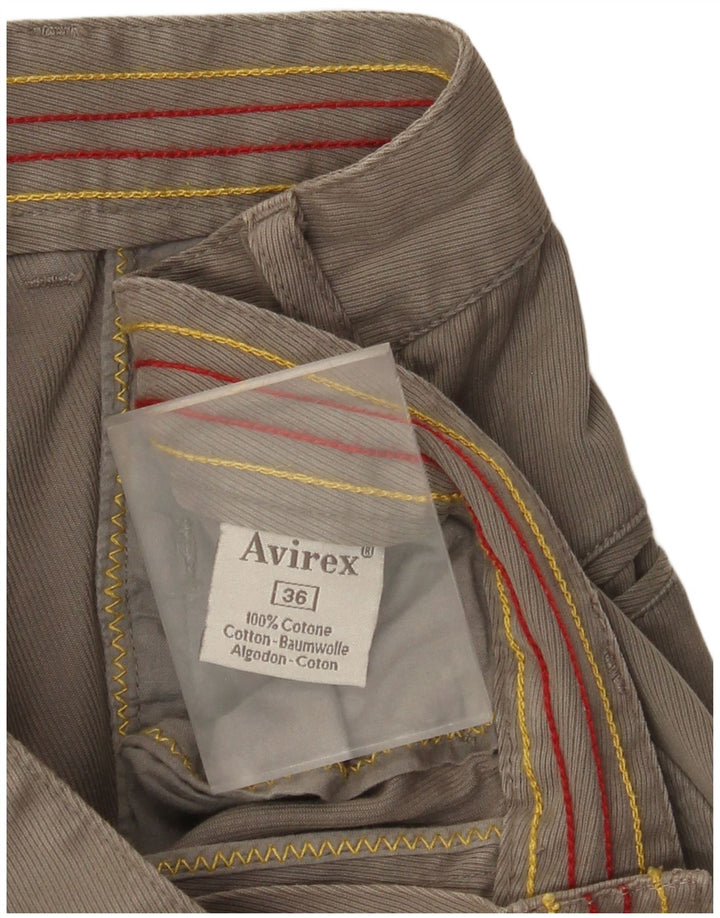 Ανδρικό ίσιο παντελόνι Chino Avirex W36 L29 Γκρι βαμβακερό
