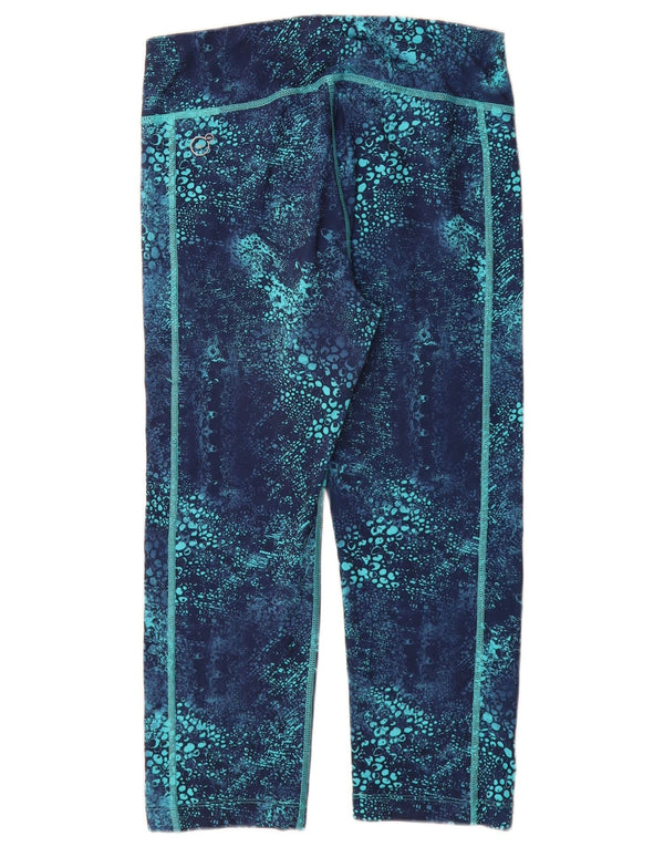 Γυναικεία κολάν Capri Abstract Pattern PUMA UK 12 Medium Blue Polyester