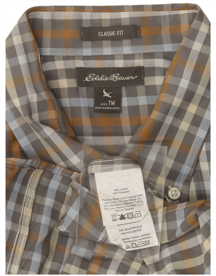 EDDIE BAUER Ανδρικό πουκάμισο με κλασική εφαρμογή, μεσαίο γκρι βαμβακερό