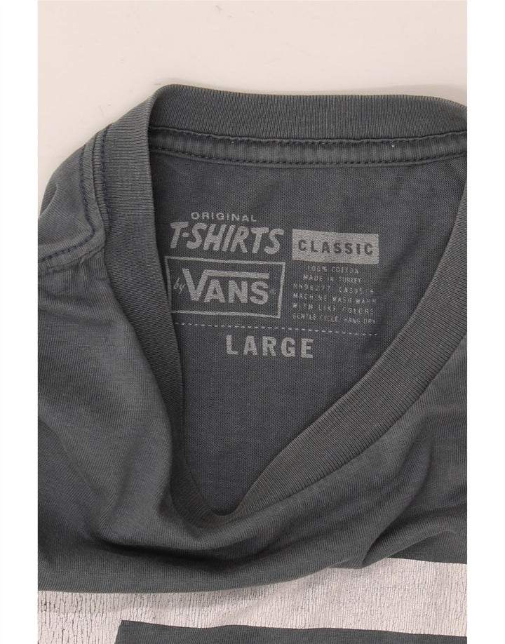 Ανδρικό αντρικό γραφικό μπλουζάκι Vans Top Large Grey