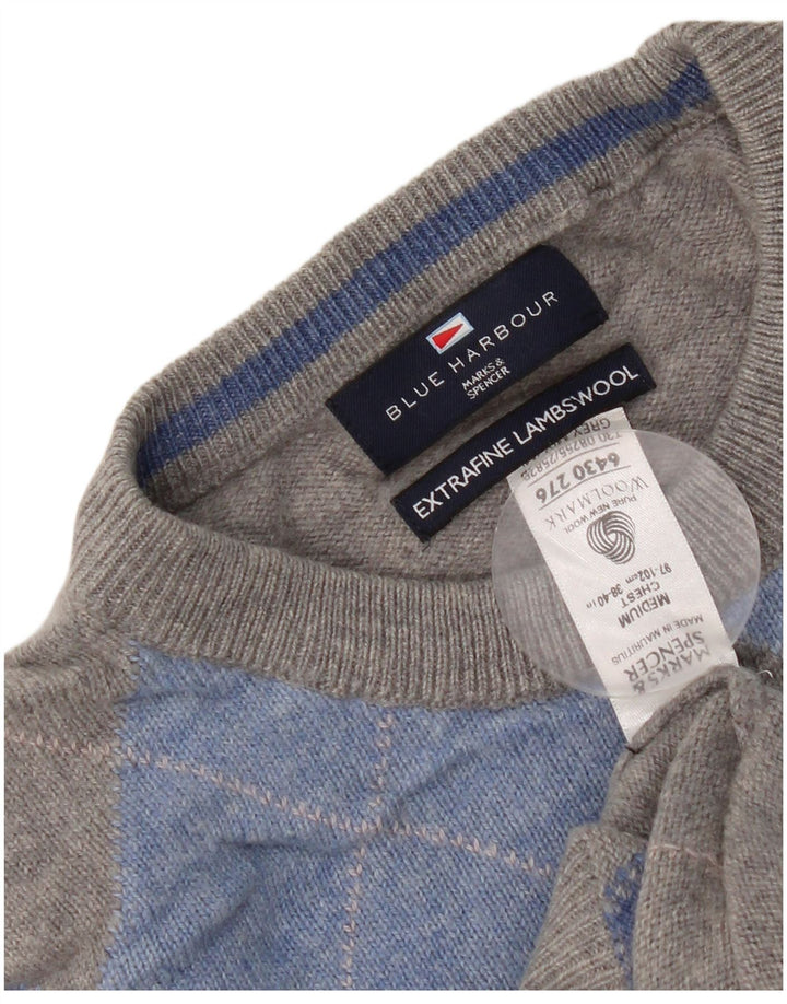 Ανδρικό πουλόβερ Marks & Spencer Crew Neck Jumper UK 38/40 Medium Grey