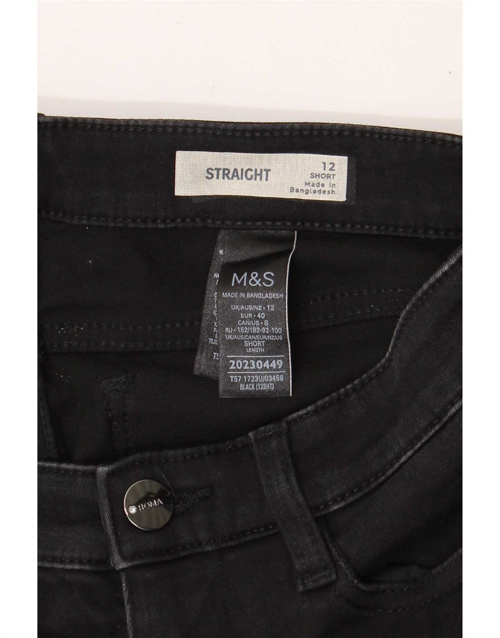 Marks & Spencer Γυναικείο κοντό τζιν UK 12 Medium W28 L29 Μαύρο