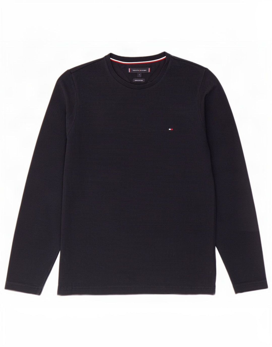 Tommy Hilfiger ανδρικό μπλουζάκι μακρυμάνικο μικρό, μπλε βαμβακερό