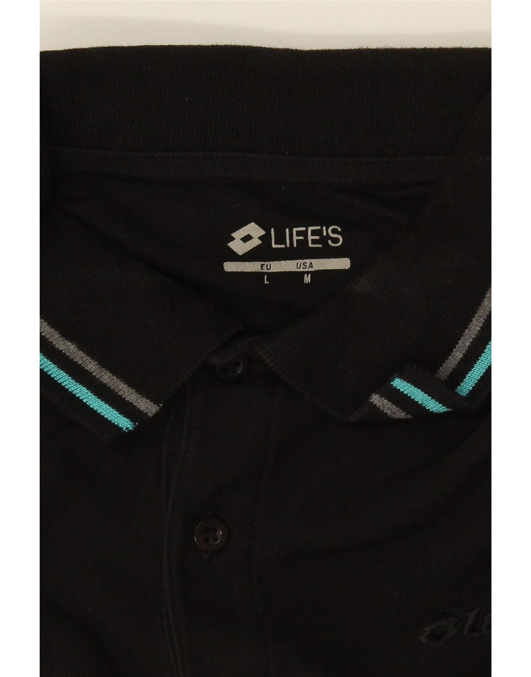 Μπλουζάκι Polo Lotto Mens Life's Medium Μαύρο