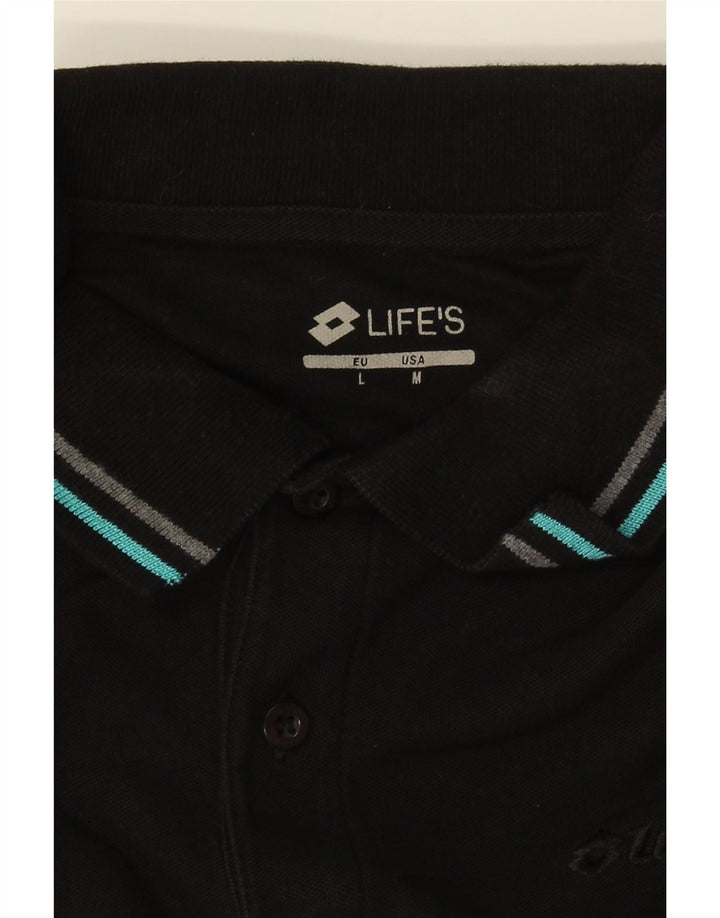 Μπλουζάκι Polo Lotto Mens Life's Medium Μαύρο