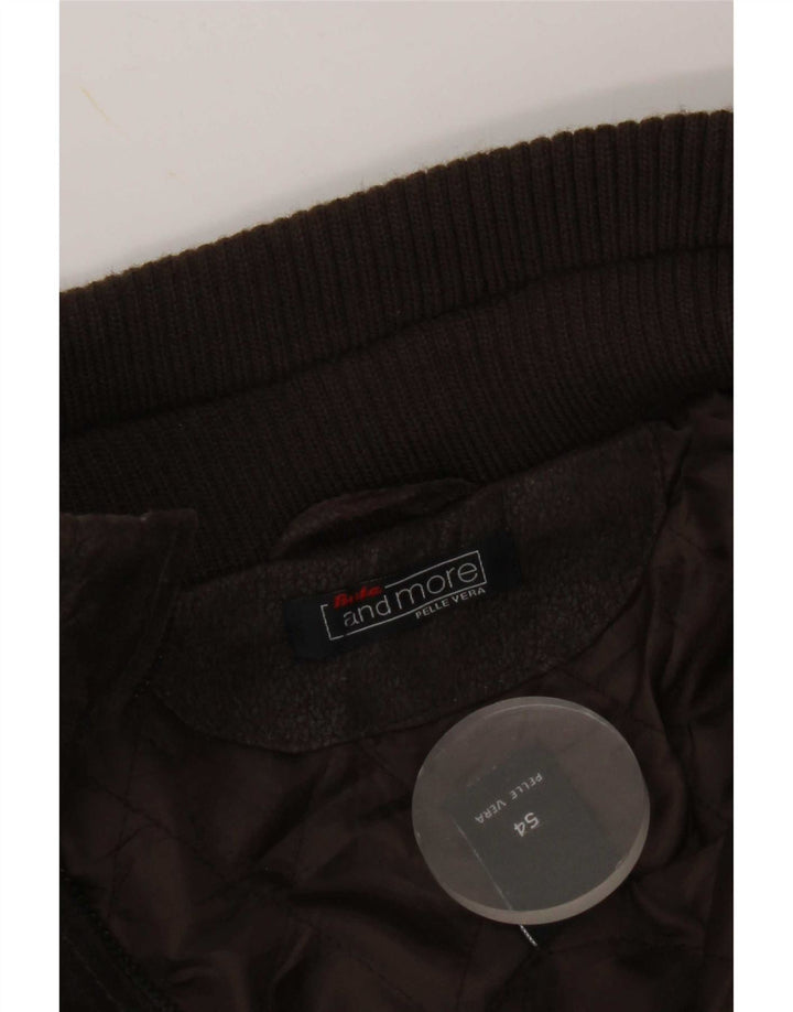 Bata and More Ανδρικό δερμάτινο μπουφάν IT 54 2XL Καφέ