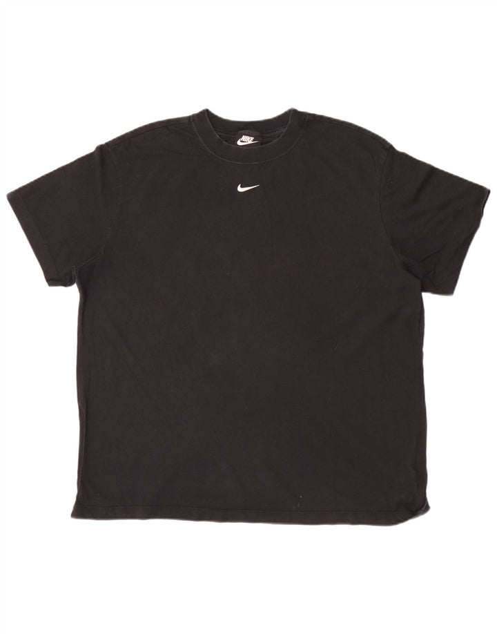 Ανδρικό T-Shirt NIKE Τοπ μεσαίο μαύρο βαμβακερό