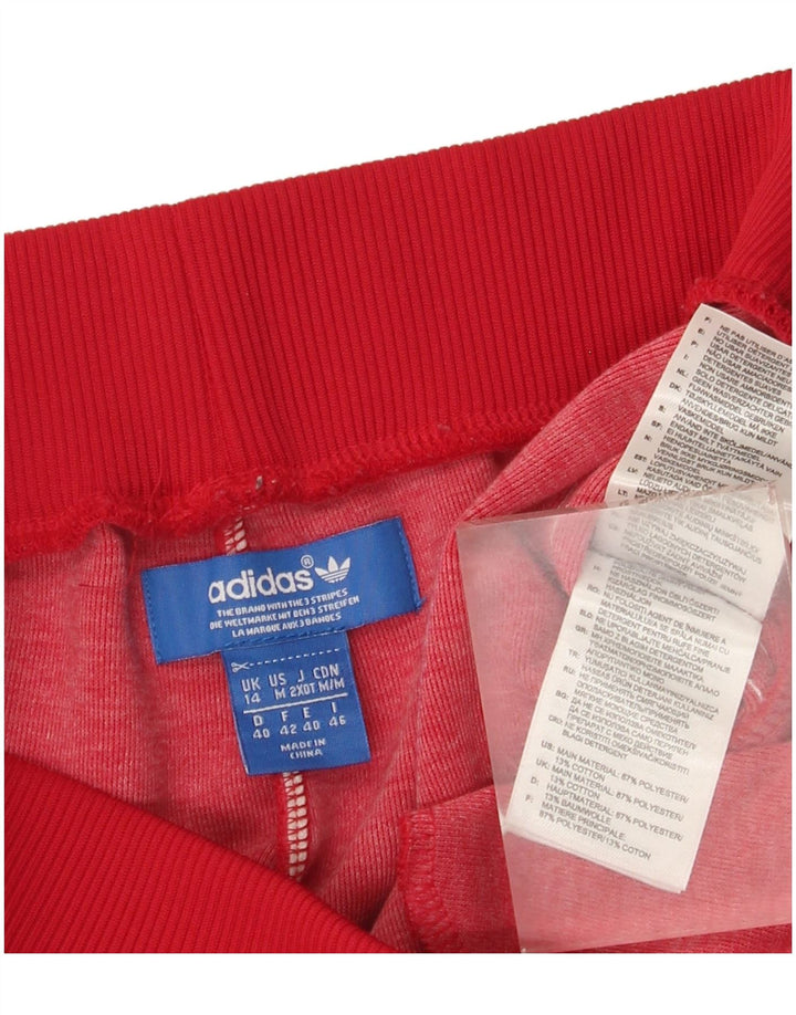 Γυναικεία αθλητική φόρμα Adidas Παντελόνι Joggers UK 14 Large Red Polyester