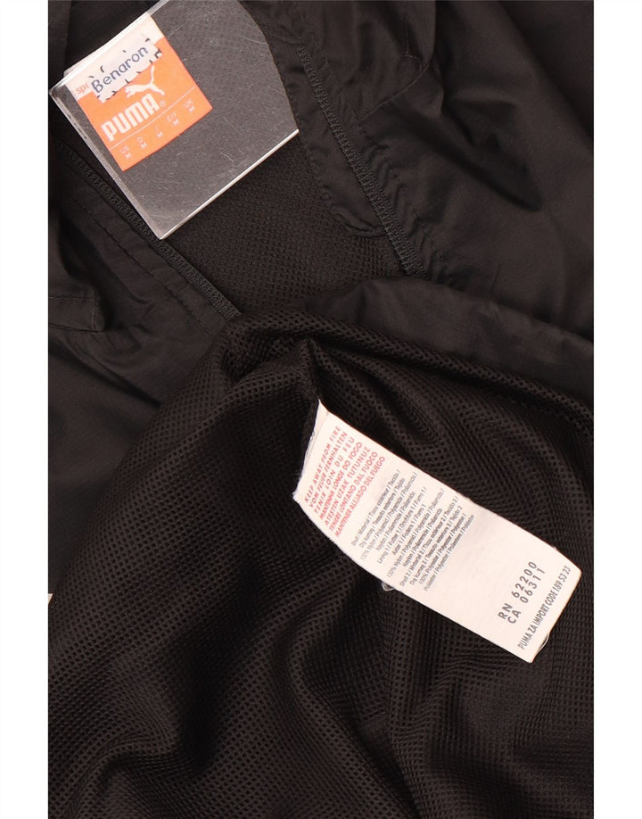 Ανδρικό μπουφάν βροχής με κουκούλα PUMA UK 38 Medium Black Nylon