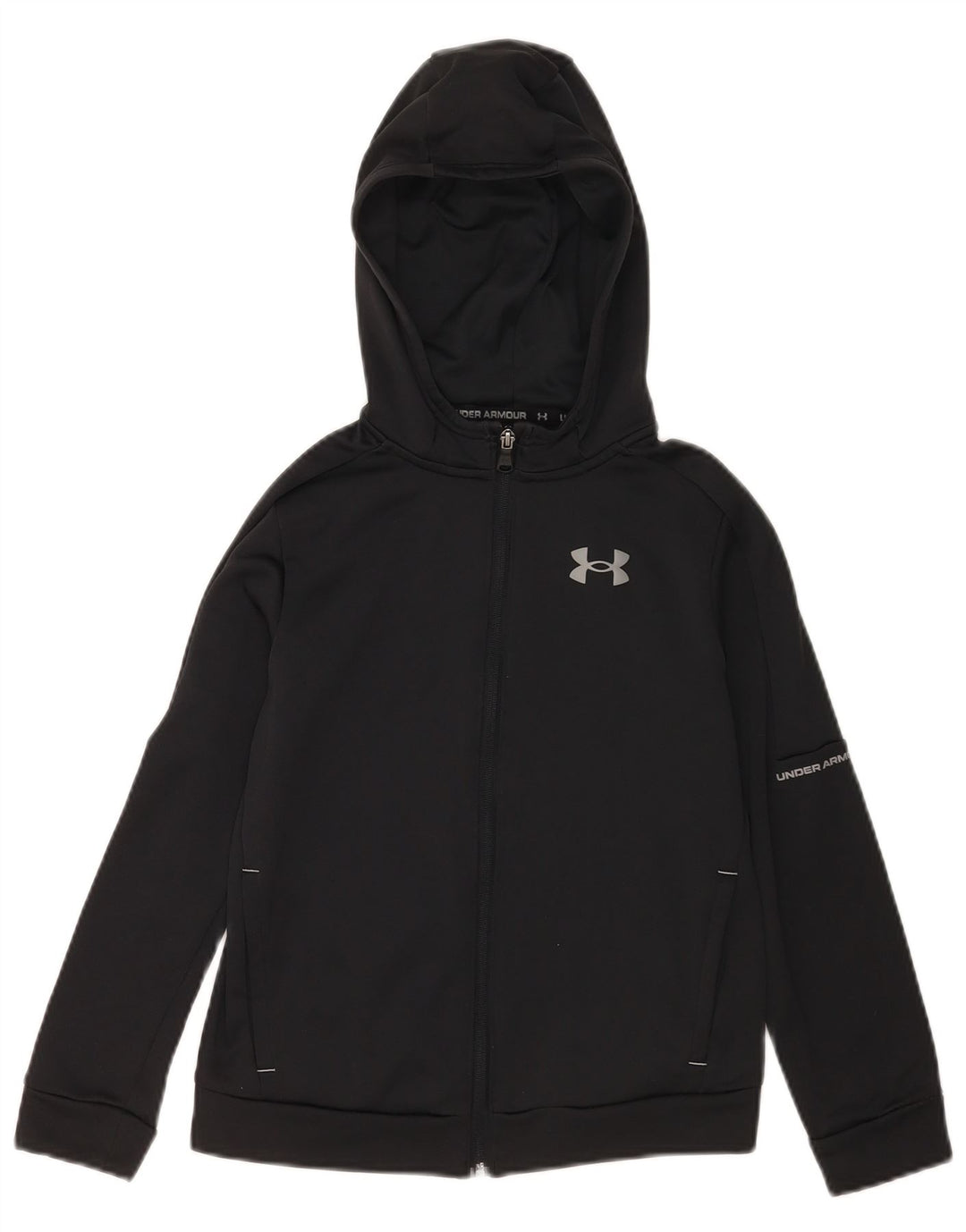 Under Armour Boys Zip Hoodie πουλόβερ 9-10 ετών Μεσαίο μαύρο πολυεστέρα
