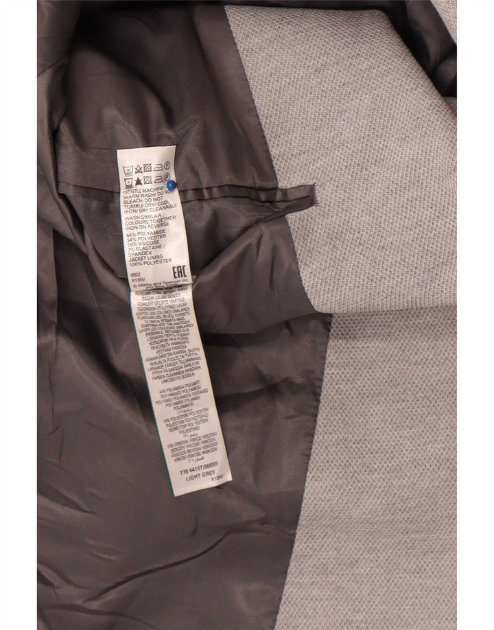 Marks & Spencer Ανδρικό σακάκι σακάκι με 2 κουμπιά UK 48 2XL Grey Polyamide