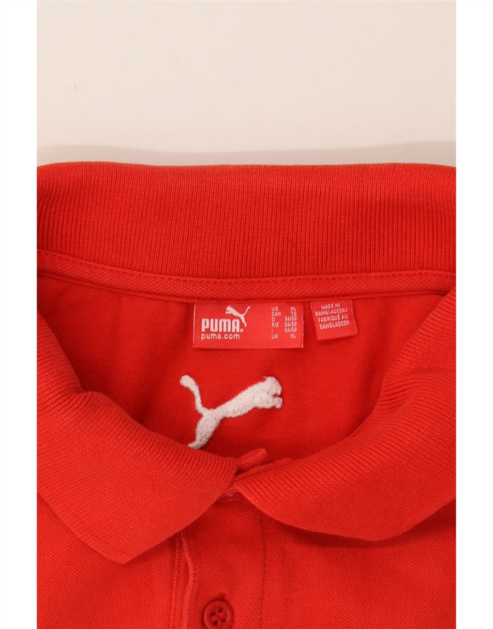 PUMA Mens Polo Shirt XL Red Cotton Vintage Puma and Second-Hand Puma from Messina Hembry 