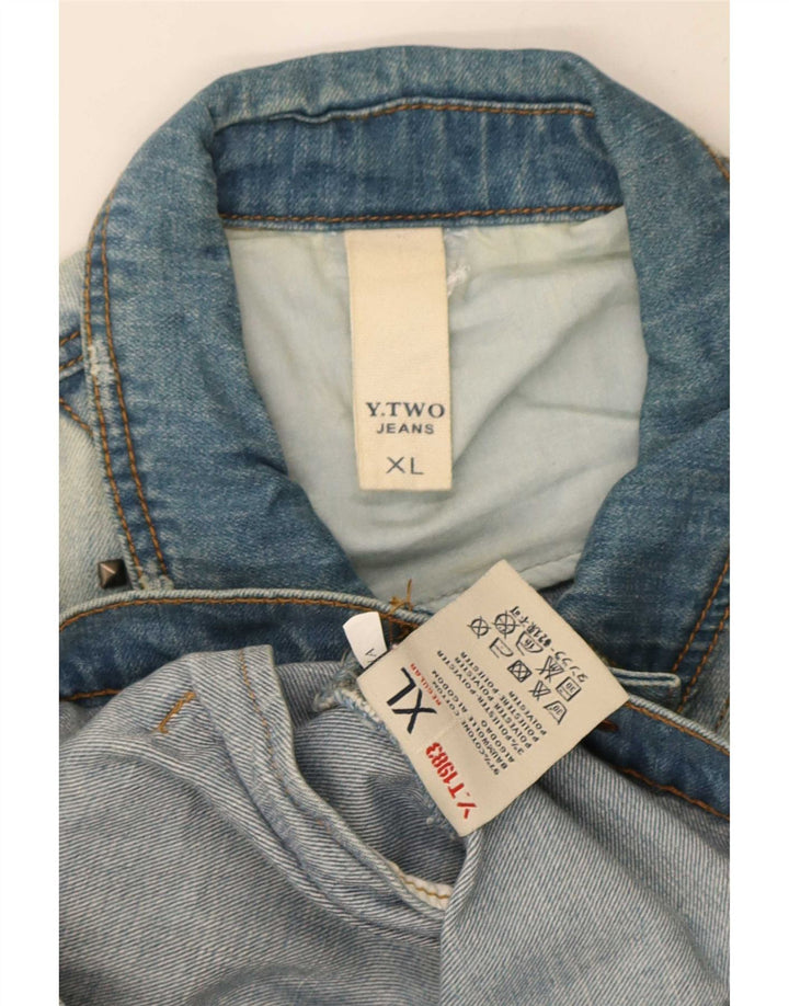 Vintage Ανδρικό τζιν μπουφάν UK 42 XL Blue Cotton