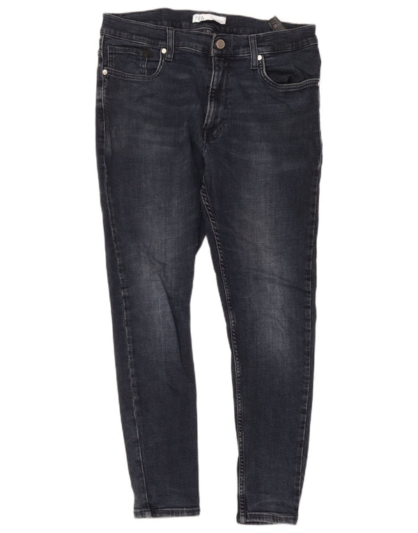Zara Ανδρικά Skinny Jeans EU 44 Large W34 L27 Navy Blue Cotton