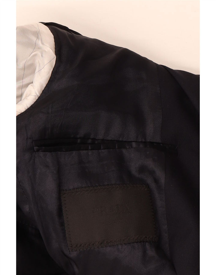 Prada Ανδρικό Μπουφάν Blazer με 2 Κουμπιά IT 48 Μαλλί μεσαίου Navy