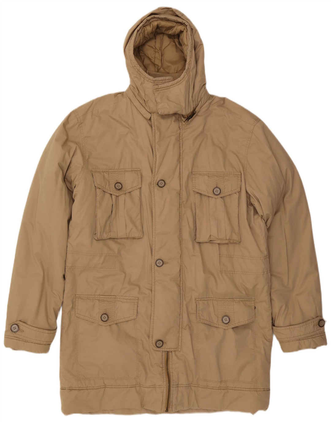 Ανδρικό μπουφάν Parka με κουκούλα Wrangler UK 44 2XL Beige Polyamide