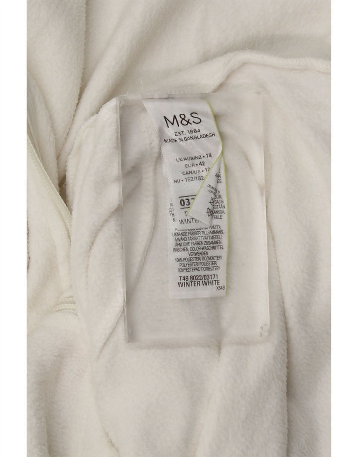 Marks & Spencer Γυναικείο Fleece Jacket UK 14 Large White Polyester