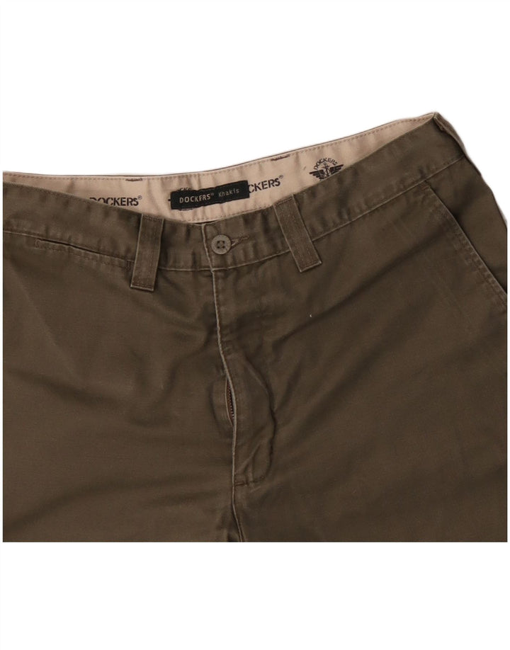 DOCKERS Ανδρικό Χακί Σορτς Chino W31 Μεσαίο Χακί Βαμβακερό