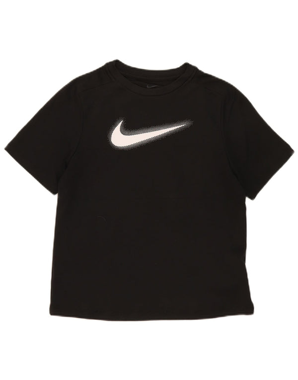 Γραφικό μπλουζάκι Nike Girls Dri Fit 12-13 ετών μεγάλο μαύρο πολυεστέρα