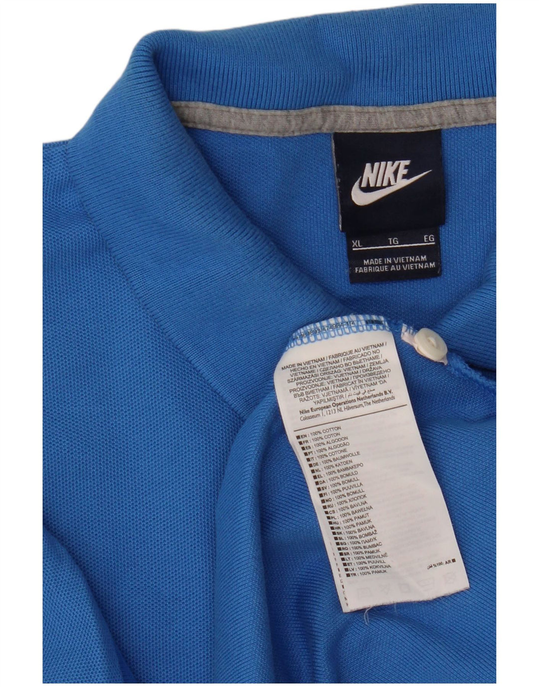 Ανδρικό μπλουζάκι πόλο Nike XL, μπλε βαμβακερό