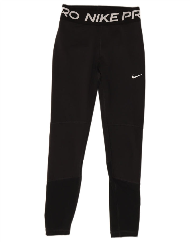 Γραφικό κολάν NIKE Girls Dri Fit 10-11 ετών Μεσαίο μαύρο πολυεστέρα