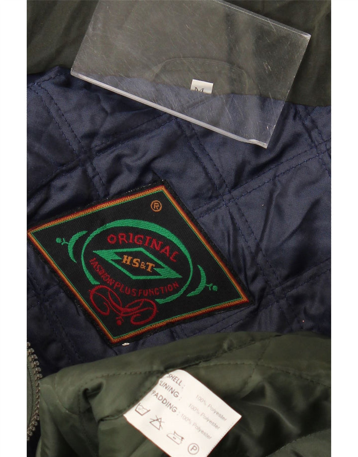 Ανδρικό Vintage Graphic Loose Fit Utility Jacket UK 38 Medium Khaki Polyester