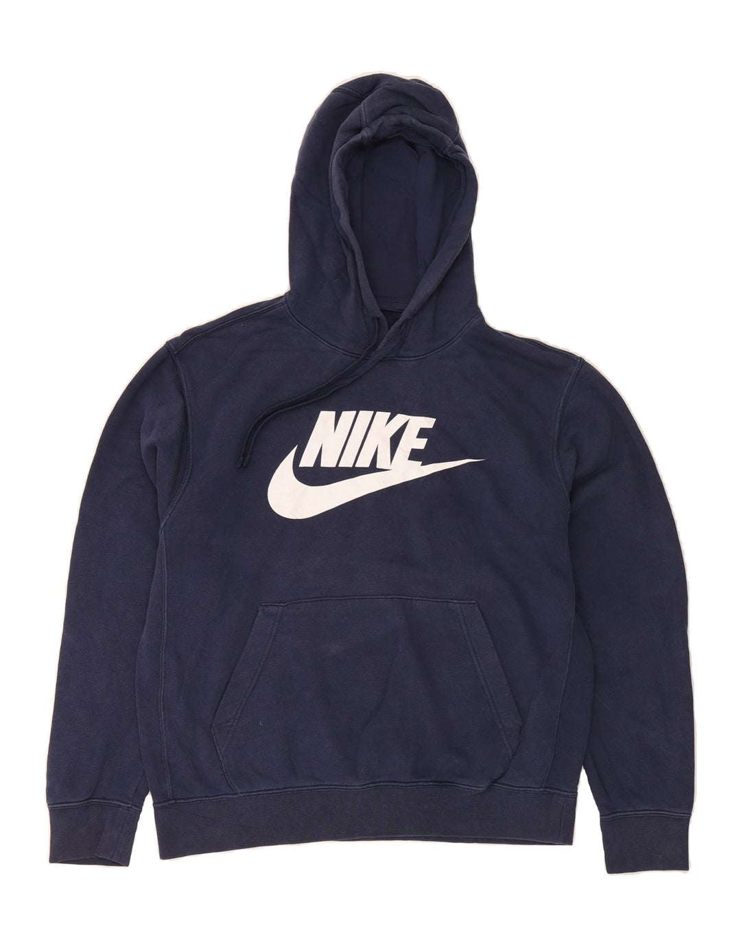 NIKE Mens Graphic Hoodie Jumper Medium Navy Blue Cotton Vintage Nike and Second-Hand Nike from Messina Hembry 