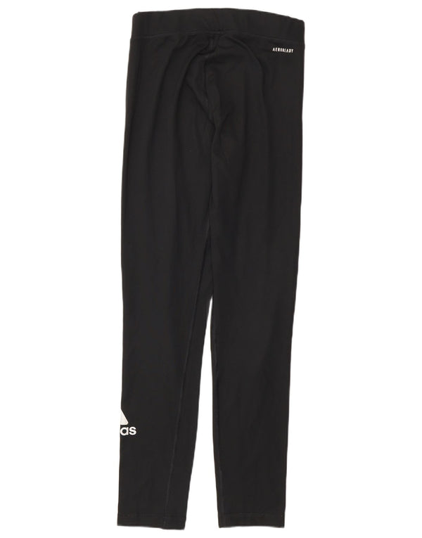 Adidas Girls Aeroready Graphic κολάν 13-14 ετών μαύρο πολυεστέρα