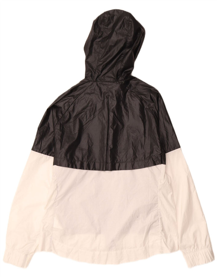 Nike γυναικείο μπουφάν βροχής με κουκούλα UK 16 Large Black Colorblock Polyester