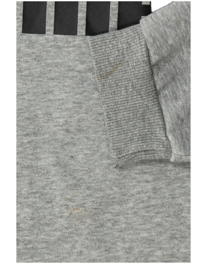 Puma Boys Graphic Φούτερ Jumper 15-16 Years Grey Flecked