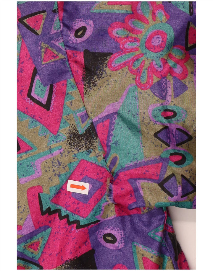 VINTAGE Κορίτσια με κουκούλα αντιανεμικό παλτό 15-16 ετών Πολύχρωμο γεωμετρικό