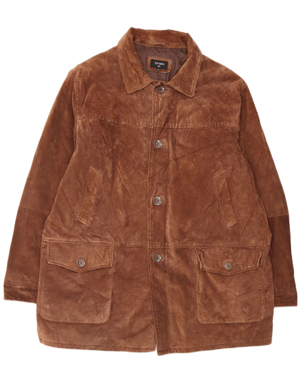 Vintage Ανδρικό Σουέντ Μπουφάν Μέγεθος 60 3XL Καφέ Δερμάτινο