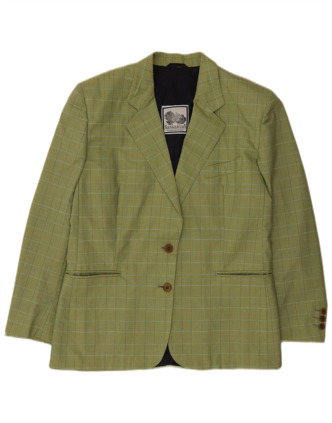 Norton & Wilson Γυναικείο Μπουφάν Blazer με 2 Κουμπιά IT 46 Large Green Check