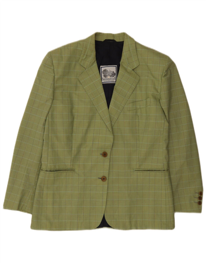 Norton & Wilson Γυναικείο Μπουφάν Blazer με 2 Κουμπιά IT 46 Large Green Check