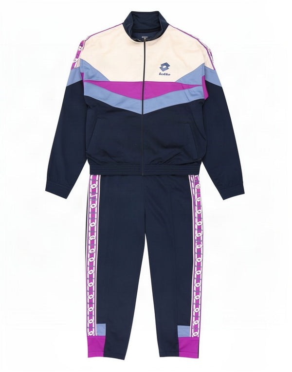 Ανδρική φόρμα Lotto Graphic Full Medium Navy Blue Colorblock Polyester
