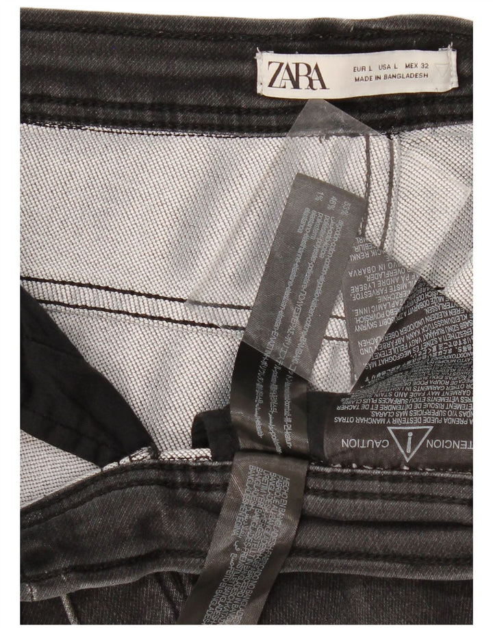 Zara Γυναικείο τζιν σορτς μεγάλο W32 γκρι βαμβακερό