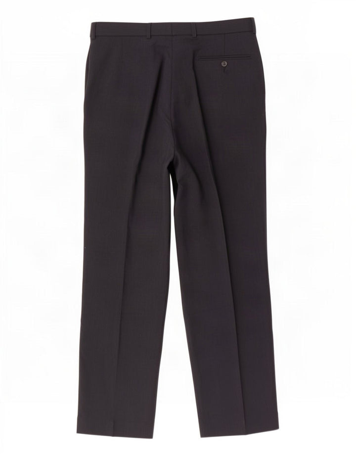 Marks & Spencer Ανδρικό παντελόνι με καρφίτσα W34 L33 Navy Blue Polyester