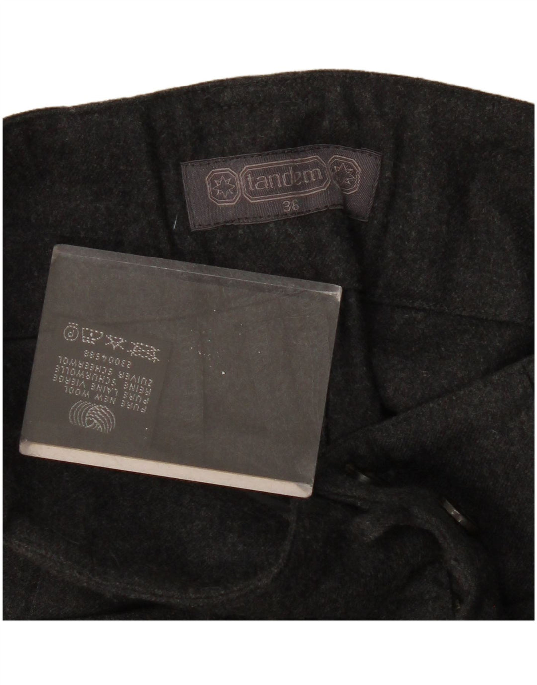 VINTAGE Γυναικείο Ψηλόμεσο Σορτς EU 36 Small W28 Γκρι νέο μαλλί