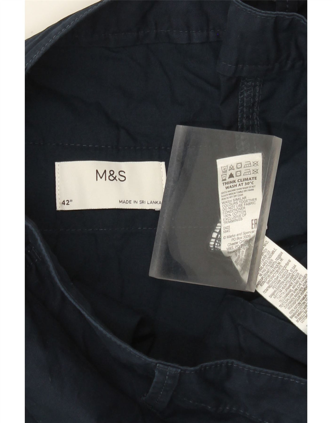 Ανδρικό σορτς Cargo Marks & Spencer W42 2XL Navy Blue Cotton